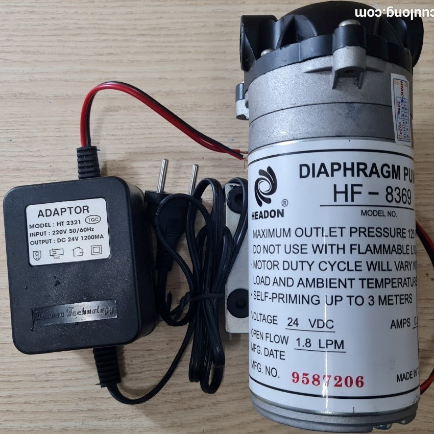 HF-8369 - Bơm tăng áp RO kèm nguồn 24V