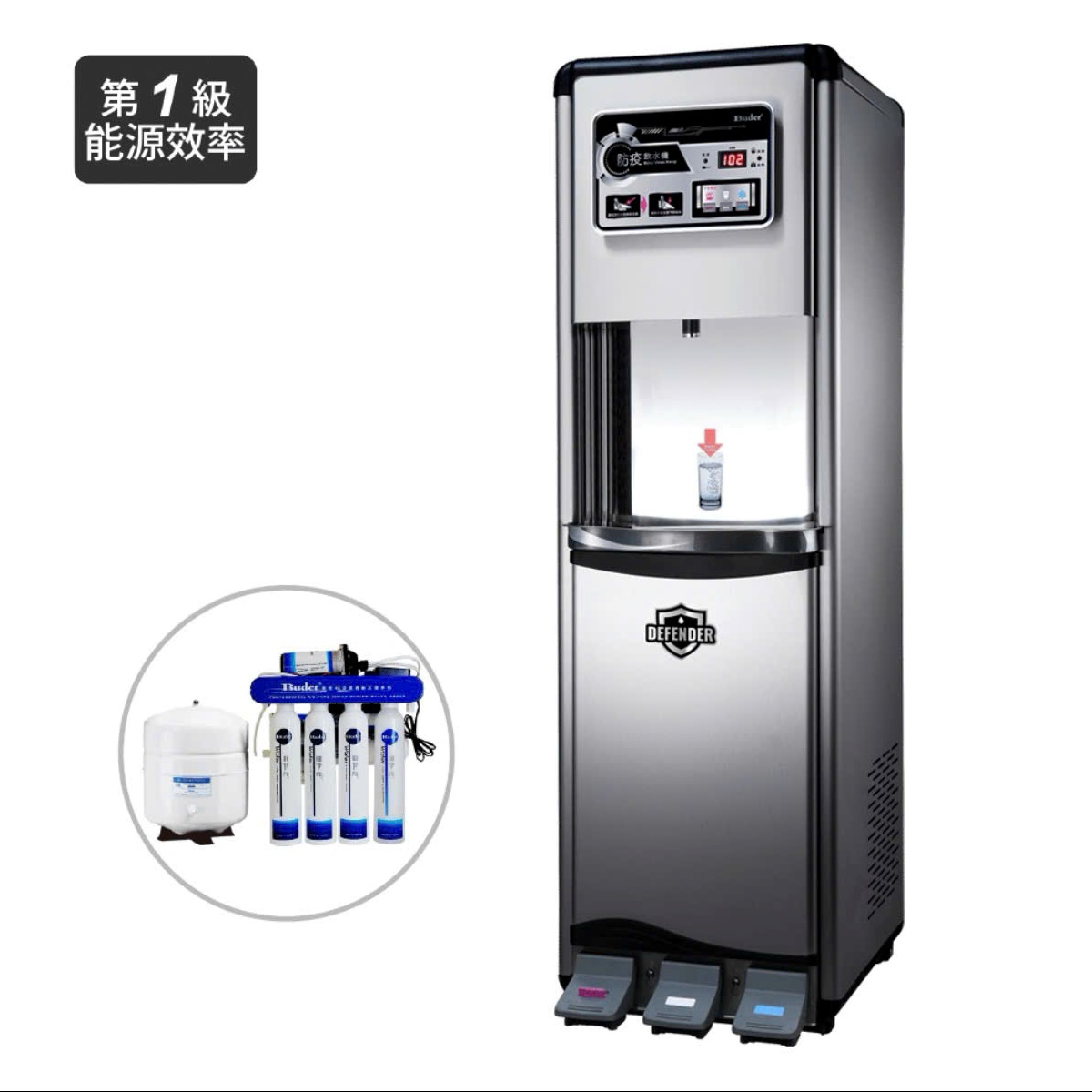 Máy lọc nước nóng lạnh BUDER BD3081 Taiwan