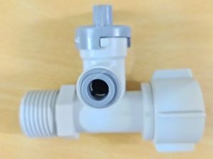 Van khoá cấp nước răng 21 ống phi 6 (nhựa)